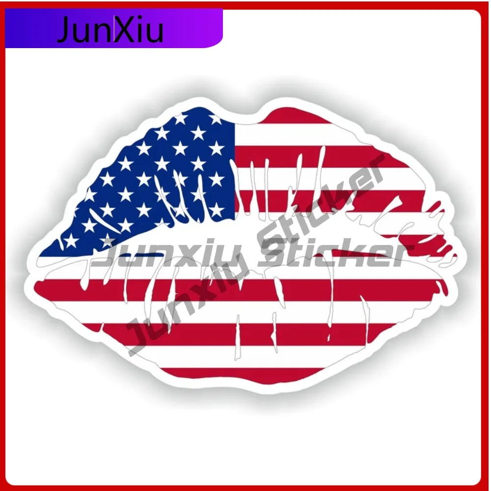 

United States Usa Lips Flag Fashion Car Surface Decor Commonly Used On Bumpers Rear Windows Trunks