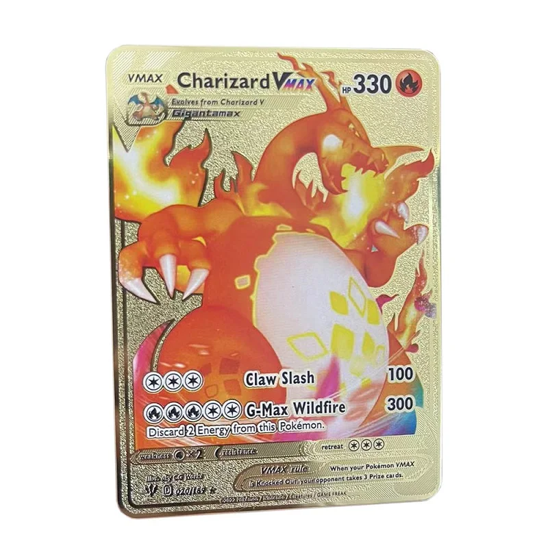 Pokemon Metallkarte 10.000 Punkte Arceus Charizard Raichu Super Card Golden English Mewtwo Vmax GX EX Weihnachtsgeschenk