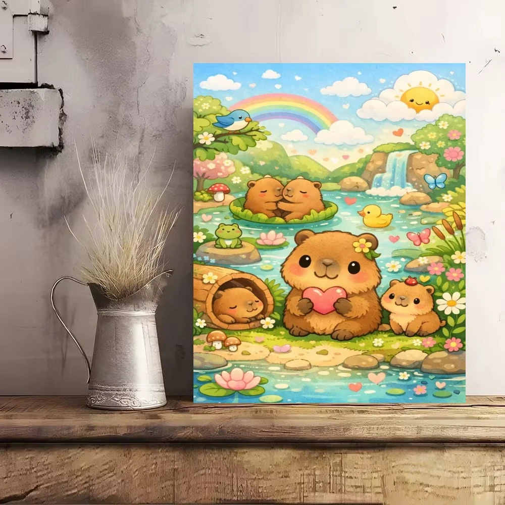 Capybara Family Cute Animal Jigsaw Puzzles 500/1000/1200/2000 PCS Modern Wall Decor for Living Room Bedroom Perfect Gift