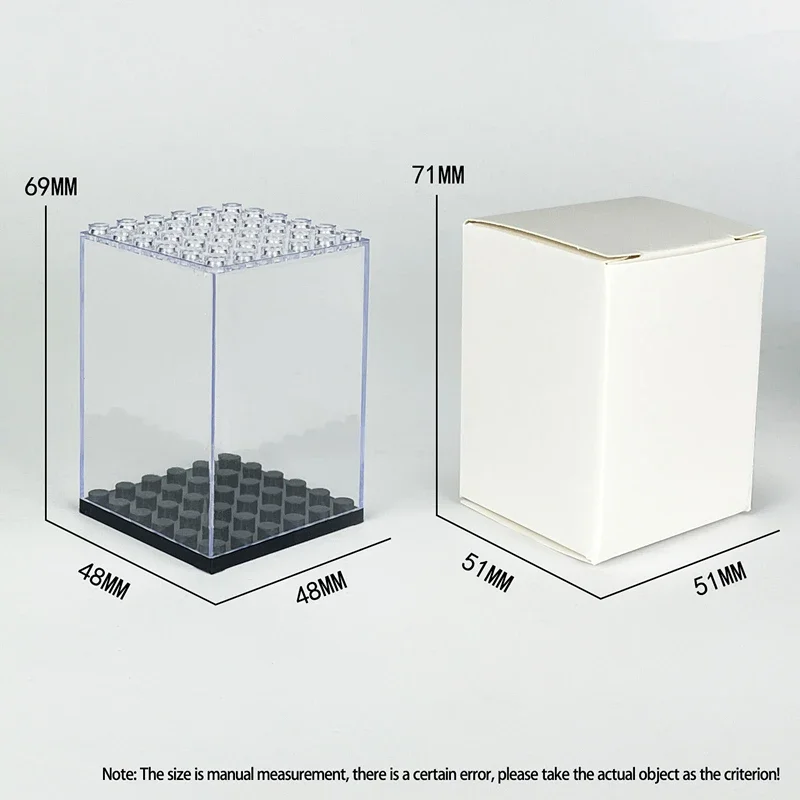 Pudełko ekspozycyjne Pojemnik Pyłoszczelna przezroczysta pokrywa Zestaw podstaw akcesoriów Miasto DIY Model Klocki Klocki Zabawka dla dzieci Prezent