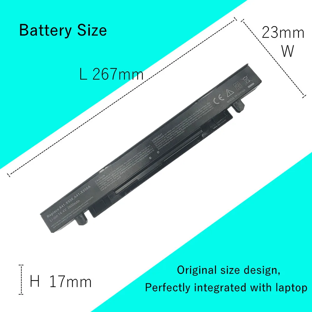 A41-X550 A41-X550A Laptop Battery For Asus P550C A550 A550C A550L A550V F450 F450C F450L F450V F550 F550C F550E F550L F550V P550