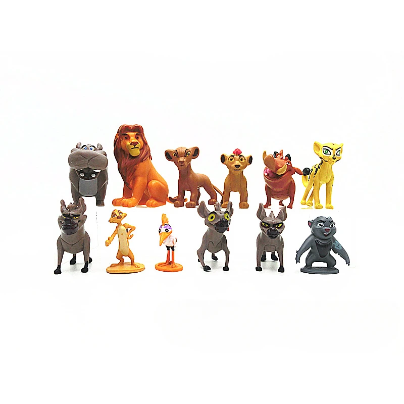 12pcs Cartoon The Lion Guard PVC Action Figures Bunga Beshte Fuli Ono The Lion Nala Timon Pumbaa Sarabi Sarafina Doll Toys Gift