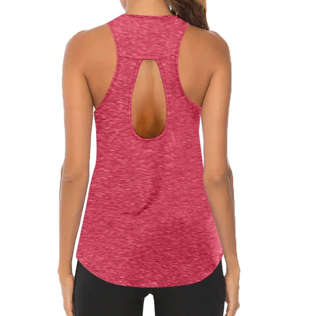 Camisetas de Yoga para mujer, chaleco deportivo fino suelto, camiseta transpirable sin mangas para gimnasio, Fitness, correr, camisetas sin mangas