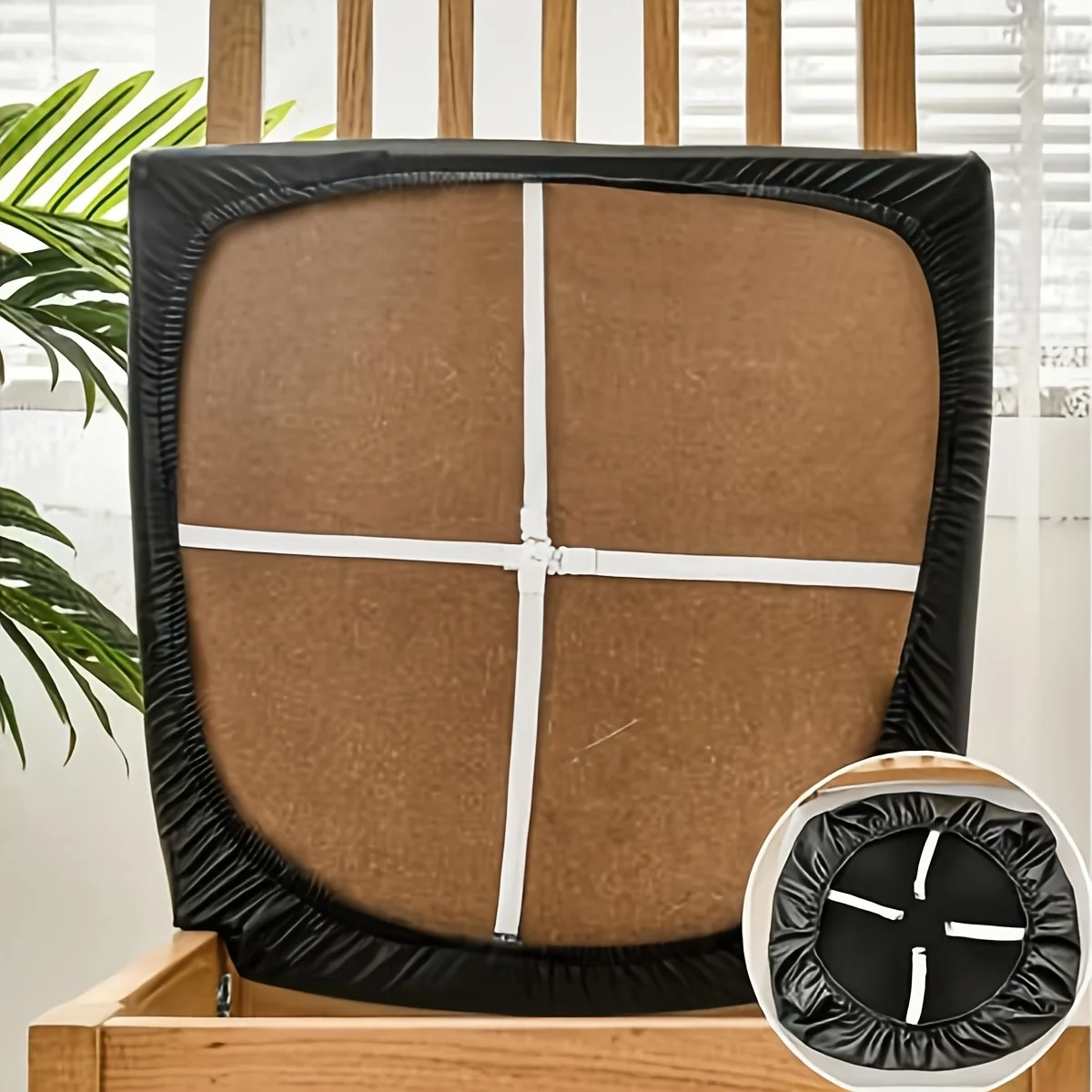 قطعة واحدة، غطاء كرسي طعام مقاوم للماء من جلد البولي يوريثان، غطاء مقعد الكرسي، غطاء حماية كرسي الفندق، غطاء وسادة مقعد المنزل