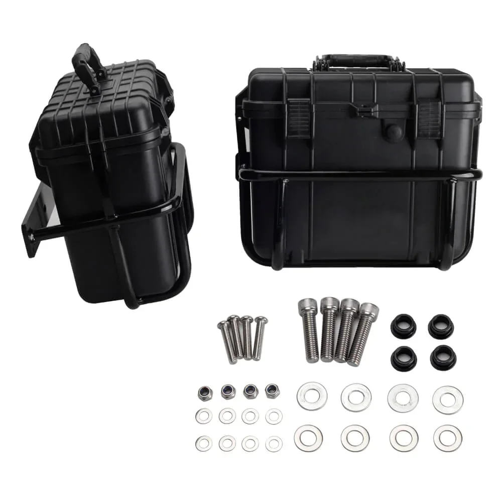 Motorcycle Saddle Bags Side Case Box With Mounting Brackets Guard Rail Kit For Harley M8 Softail Low Rider S Street Bob 2018-202