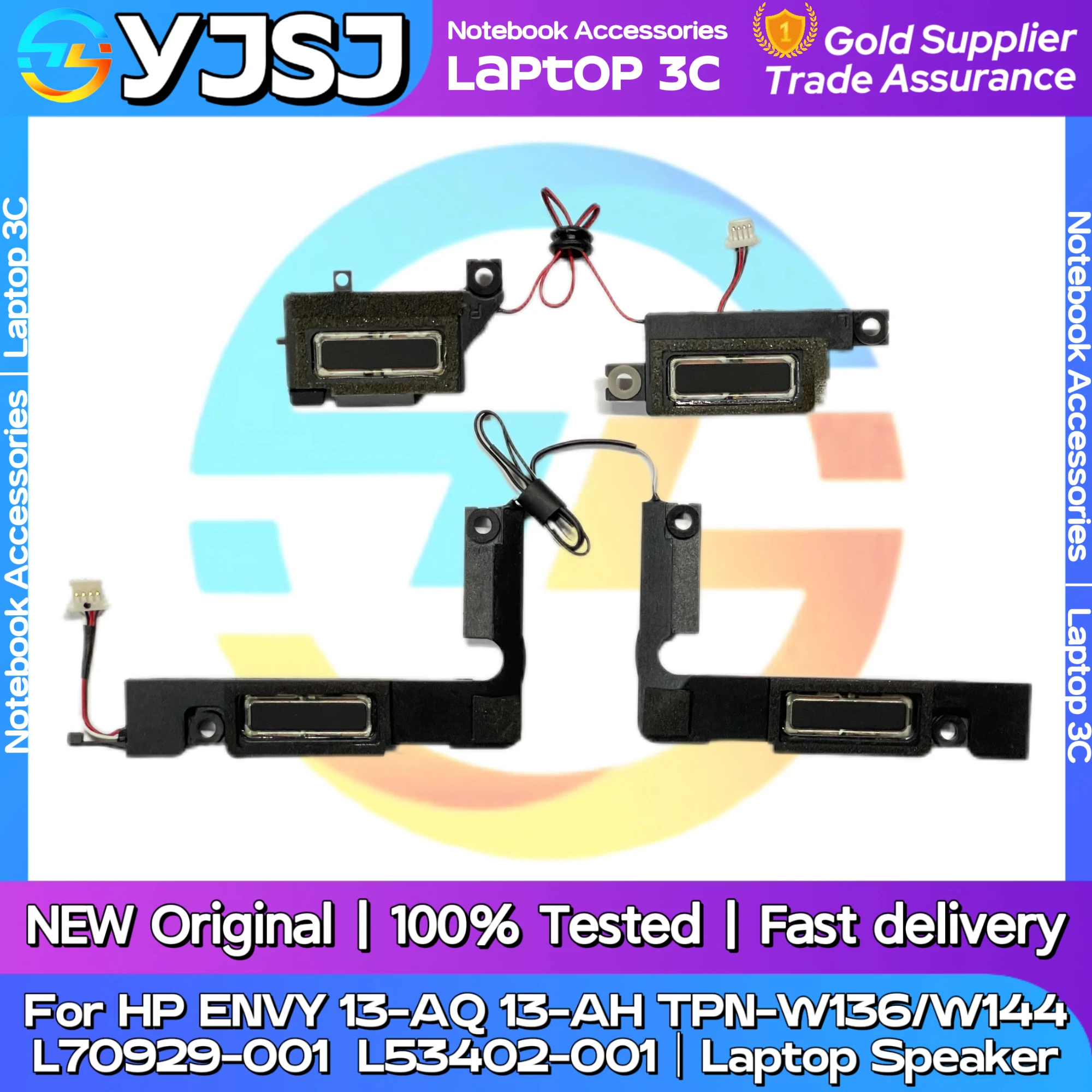 

New Original Laptop Notebook Speaker For HP ENVY 13-AQ 13-AH TPN-W136 TPN-W144 built-in speaker horn audio L70929-001 L53402-001