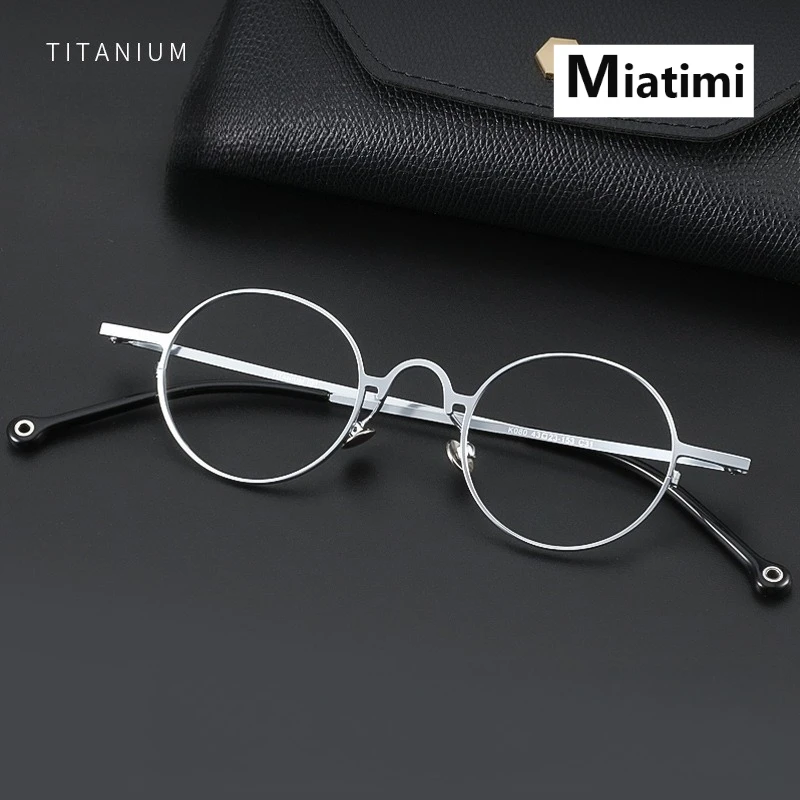 

Модные круглые оправы для очков, винтажные роскошные очки из чистого титана, оптическая оправа для очков по рецепту для мужчин и женщин