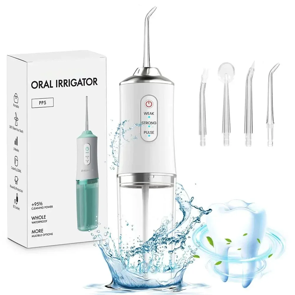 Portable Water Dental Waterpick Irrigator Electric Rechargeable Mouthwash Machine Oral Floss Flosser Irigator For Teeth Cleaning