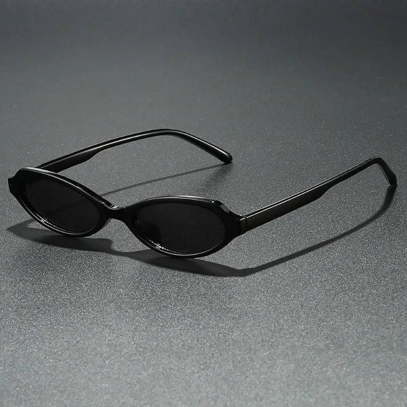 

New Fashionable Oval Small Frame Sunglasses Trendy Street Photography Shades Women's Men's Y2K Retro Goggles UV Protection