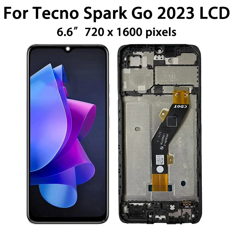 BF7 LCD For Infinix Tecno Spark Go 2023 LCD Display Touch Screen Digitizer Assembly with Frame Replacement Parts