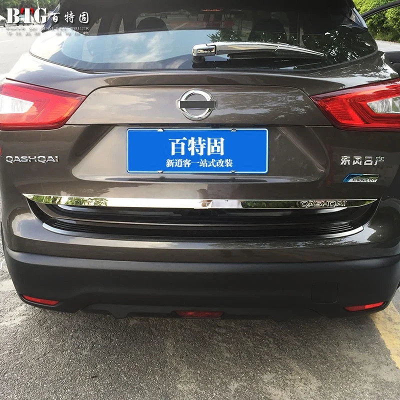 For Nissan Qashqai j112016-2019 Luggage lid edge Cover Molding Trim Stainless Steel back door trim car Accessories