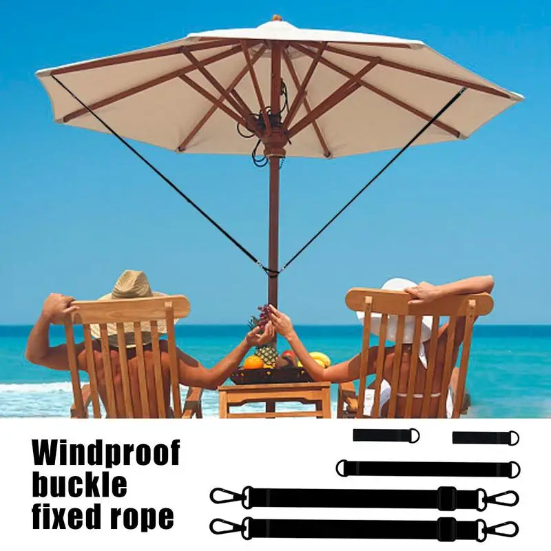 Adjustable Wind Protection For Large Cantilever Parasols Wind Lock Weatherproof Fixed Strap For Parasol With Hooks