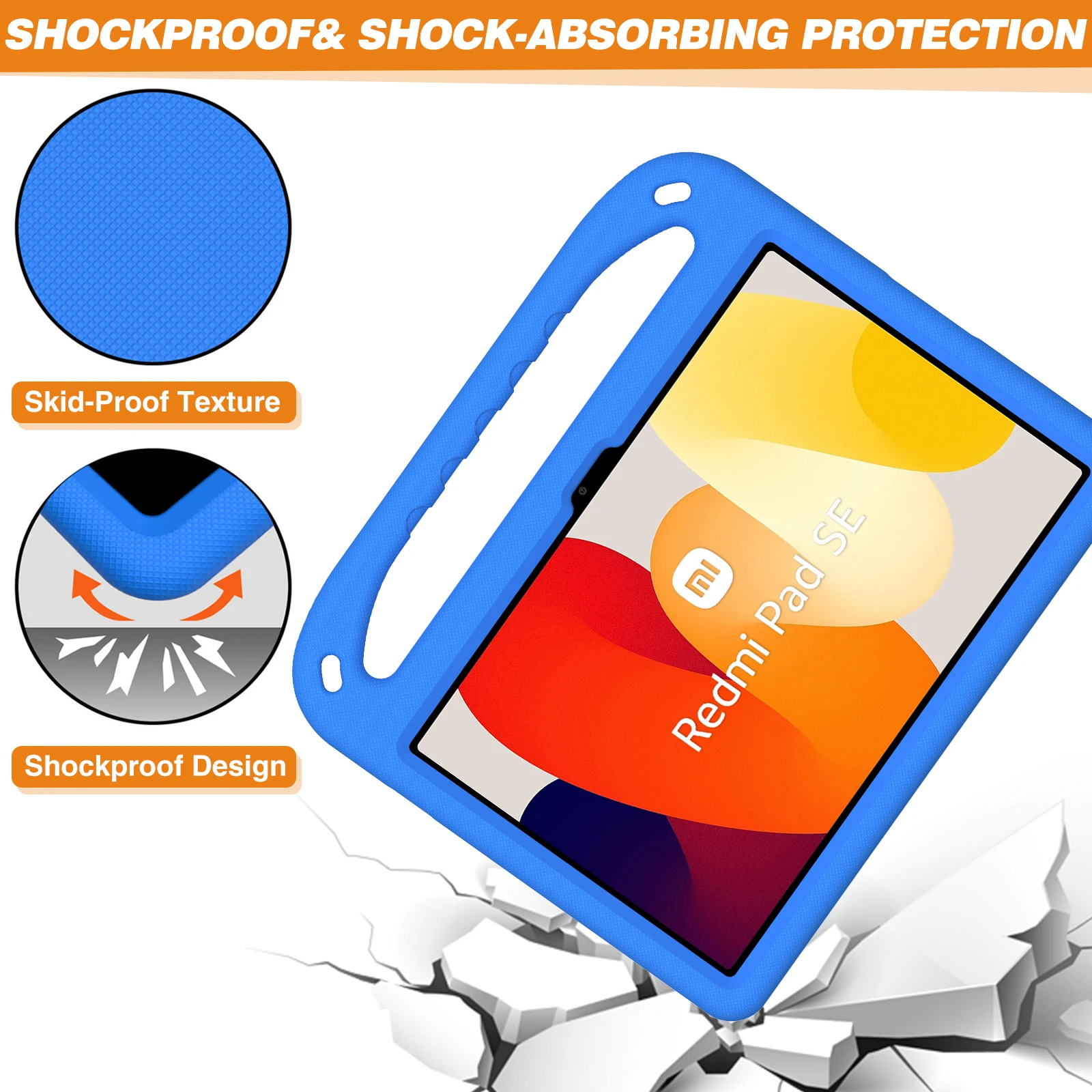 Kids EVA Case For Xiaomi Redmi Pad SE 11 2023 Pad 6 6Pro Shockproof Full Body Protect Cover for Pad 5 5Pro 4 Plus Stand Handle