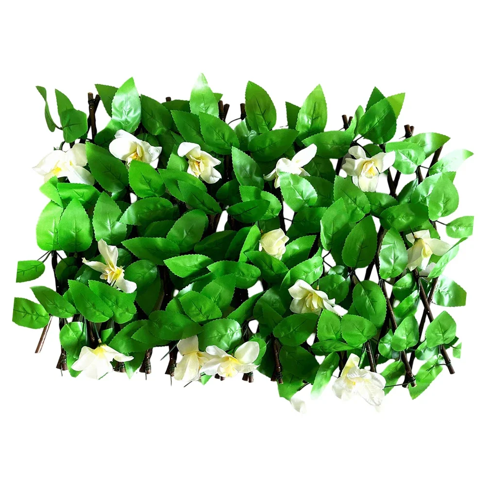 

Charming Atmosphere Artificial Leaf Fence Garden Privacy Screen Weather-resistant Adjustable Size Garden Outdoor