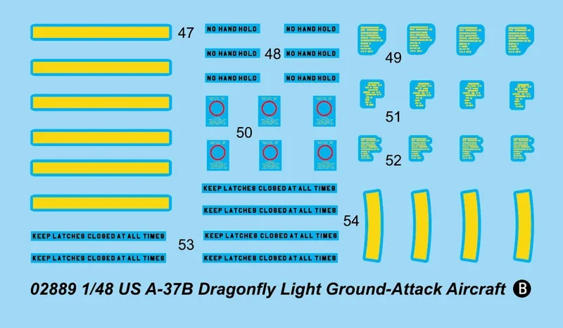 Trumpcirculation 02889 1/48 US A-37B Libellule Lumière Sol-Attaque Avion-Assembler Échelle Modèle Kit