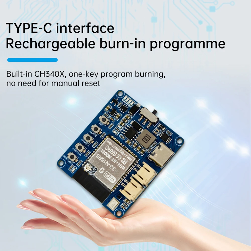 ESP32-S3 مجلس تطوير الذكاء الاصطناعي Xiaozhi Ai وحدة التفاعل الصوتي للبرمجة لوحة تجريبية واجهة من النوع C