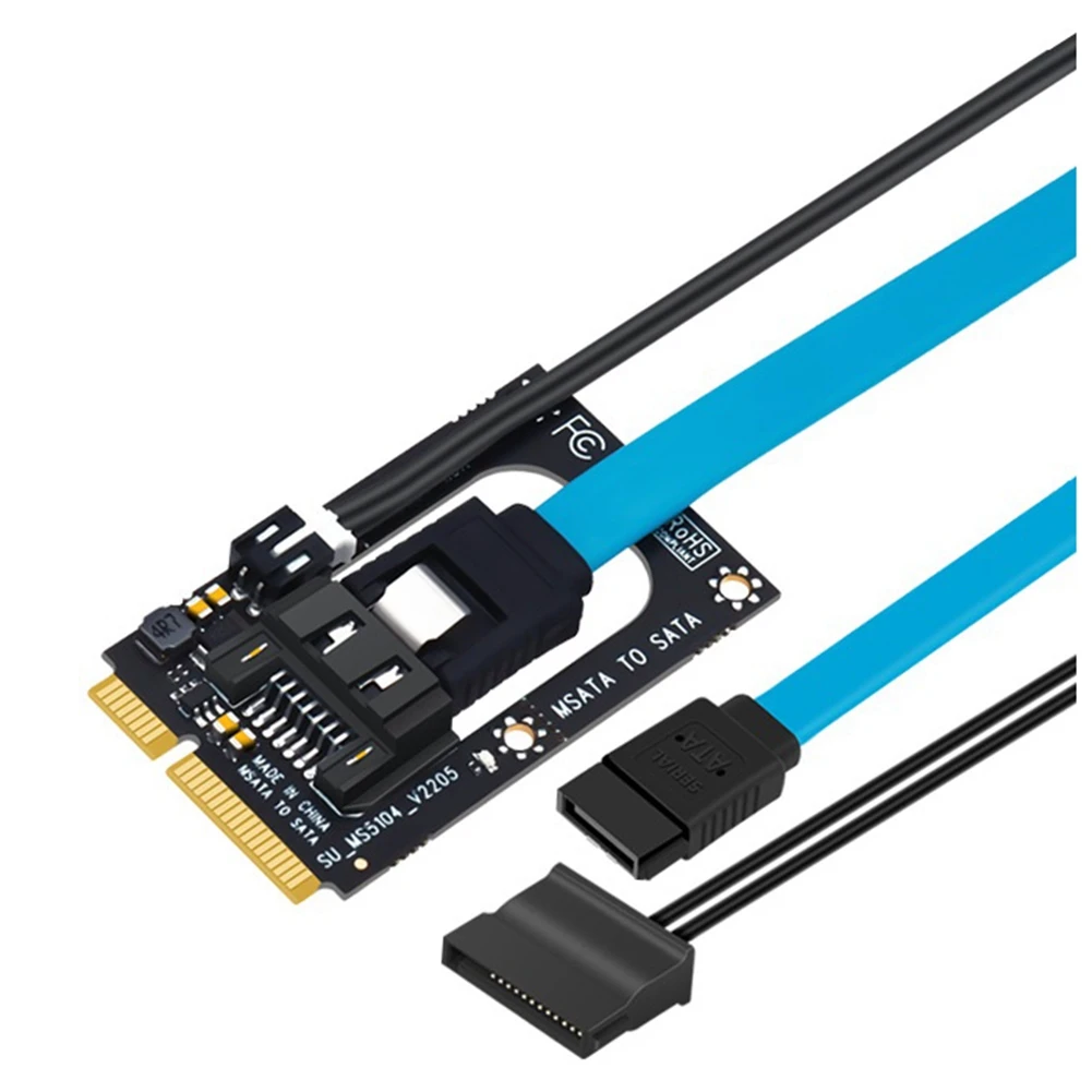 

Конвертер SSU Mini SATA в карту SATA от MSATA на 7-контактный адаптер SATA Full-High Half для 2,5 и 3,5-дюймового жесткого диска SSD