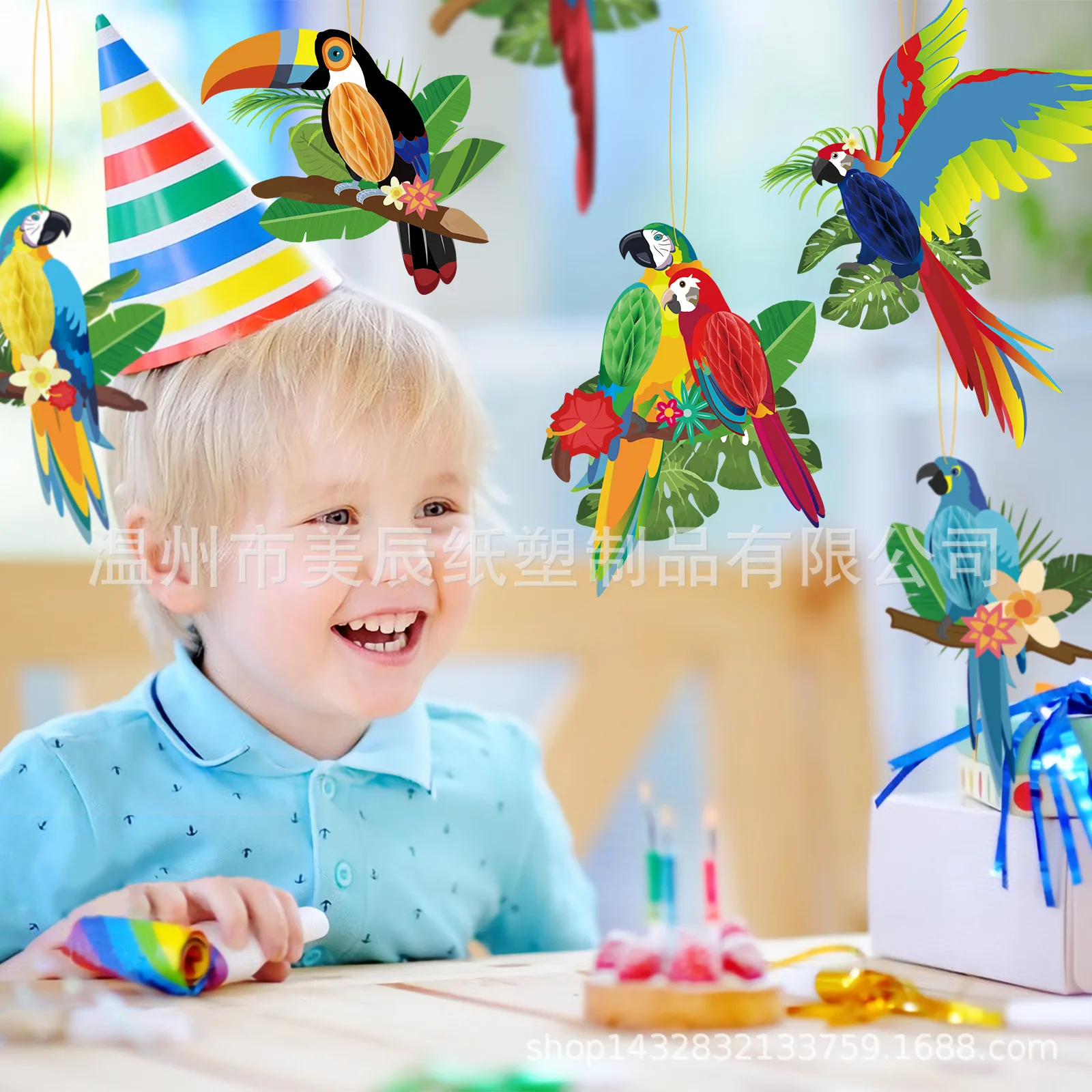 Parrot Birthday Banner – No DIY Tropical Party Decor For Bird & Hawaiian Themes