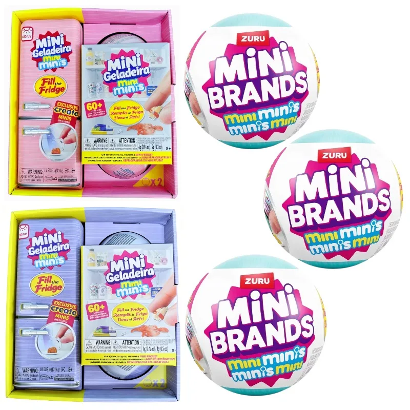 

Mini Surprise Ball Fridge Toy, Mini Brands Mystery Blind Box, Miniature Food Figurine Collectible Ornament, Great Gift for Kids