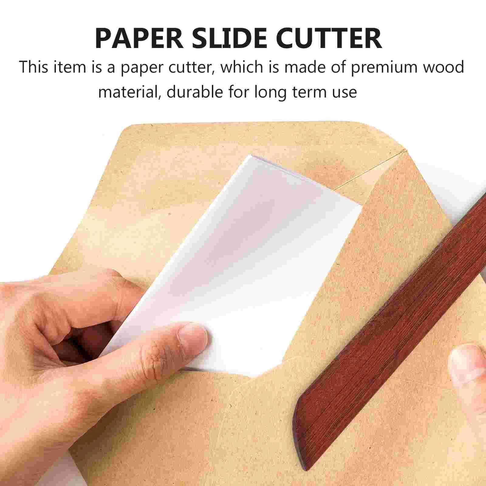 Letter Opener Paper Slide Cutting Tool Openers Trimmer Safety Utility Cutters Wood Wooden