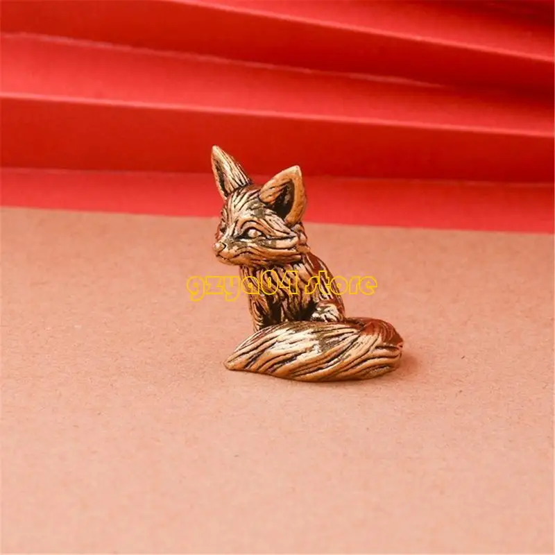 

K3KD Creative Foxes Статуя симпатия подарок рождественский подарок винтажный лисы фигурки для фотостудии Foxes реквизит размер