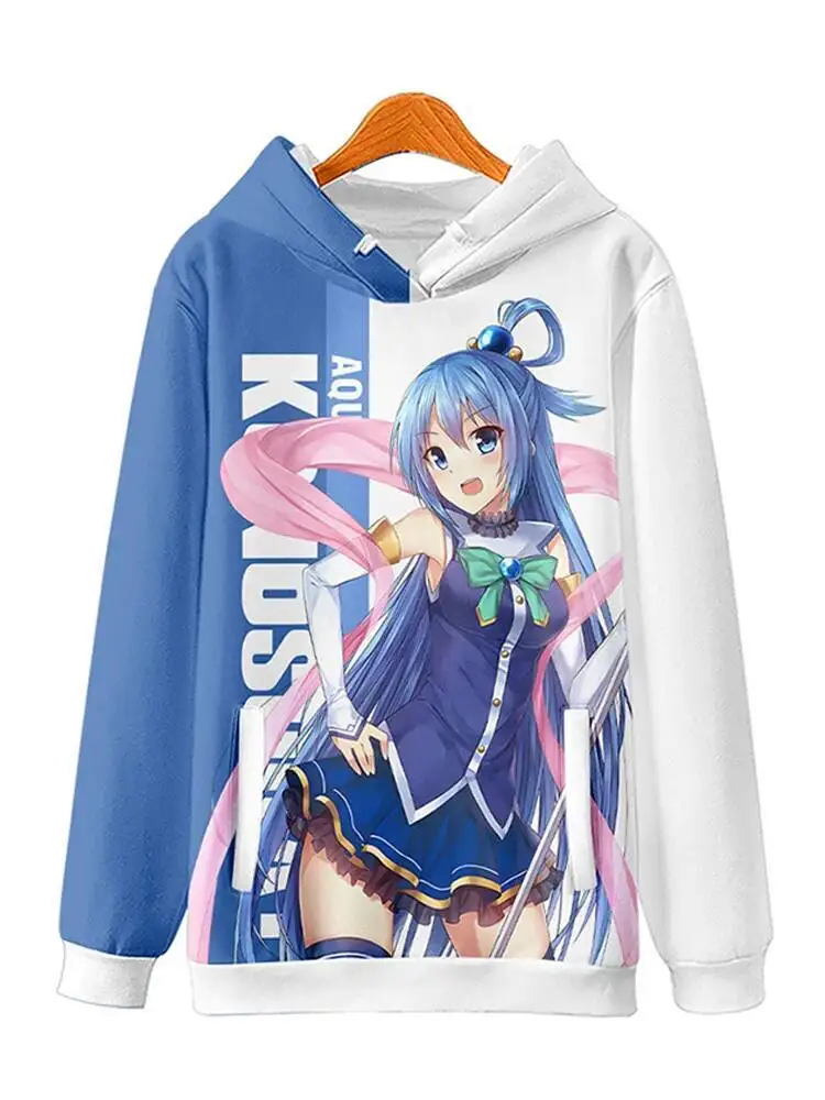 

Anime GAME Konosuba: God's Blessing On This Wonderful World Anime Game Cosplay Unisex Hood Hoodie Long Sleeves Tops Men Woman Sw