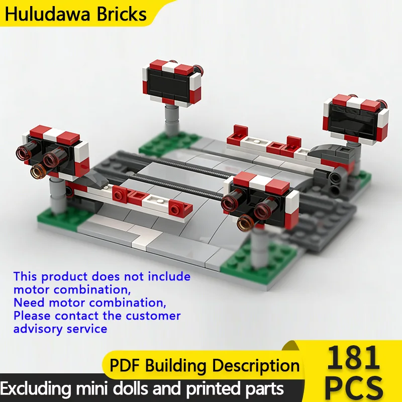Street ViewModel MOC Building Bricks Narrow Gauge Track Level Crossing Modular Technology Children Holiday Gifts Assemble Toys