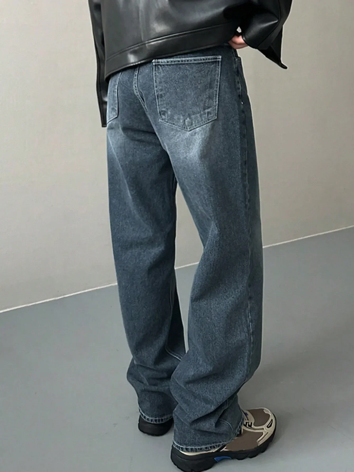 DAZY Herren Herbst Gerade Loose Lässig vielseitige Taschen Jeans