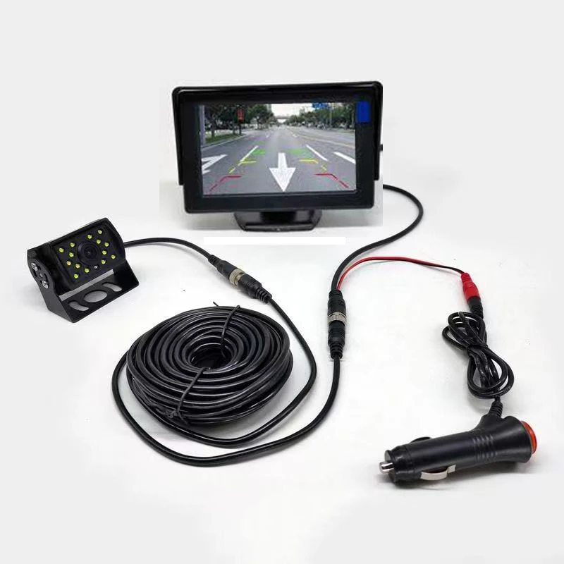 Car-mounted 4.3-inch Monitor 7-inch HD Reverse Video 12V24V Truck Semi-trailer Set