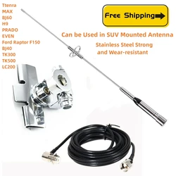 Car Mount Dual Band Ham Antena de rádio, aço inoxidável, antena de sinal para SUV CRV, NL-770S, VHF, UHF, 100W, Novo