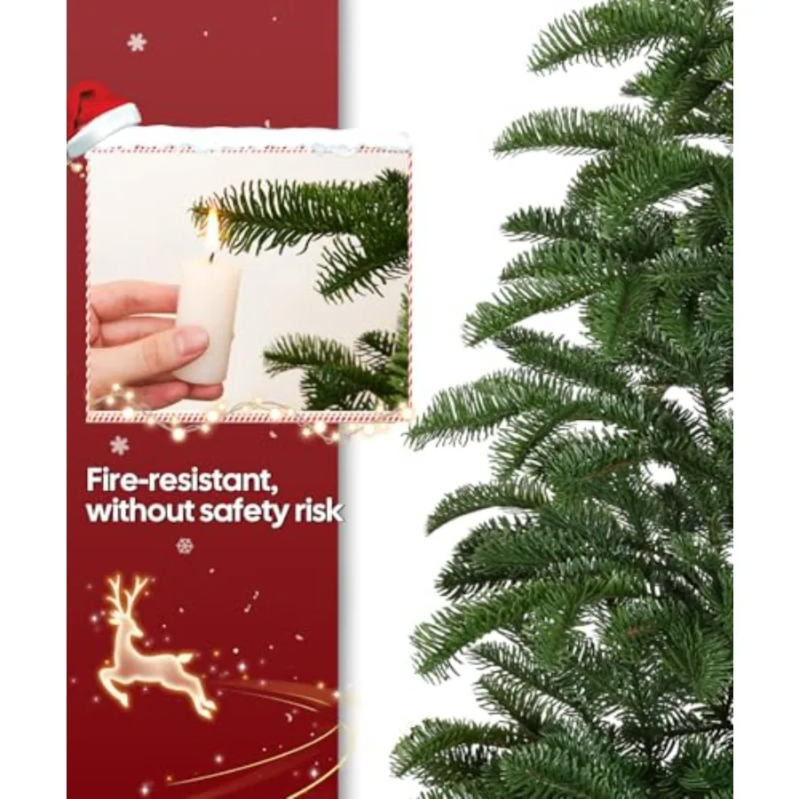 Sztuczna choinka o wysokości 180 cm, bez oświetlenia, z 641 zielonymi gałązkami PE, do dekoracji świątecznych wewnątrz i na zewnątrz, realistyczny wygląd na cały rok.