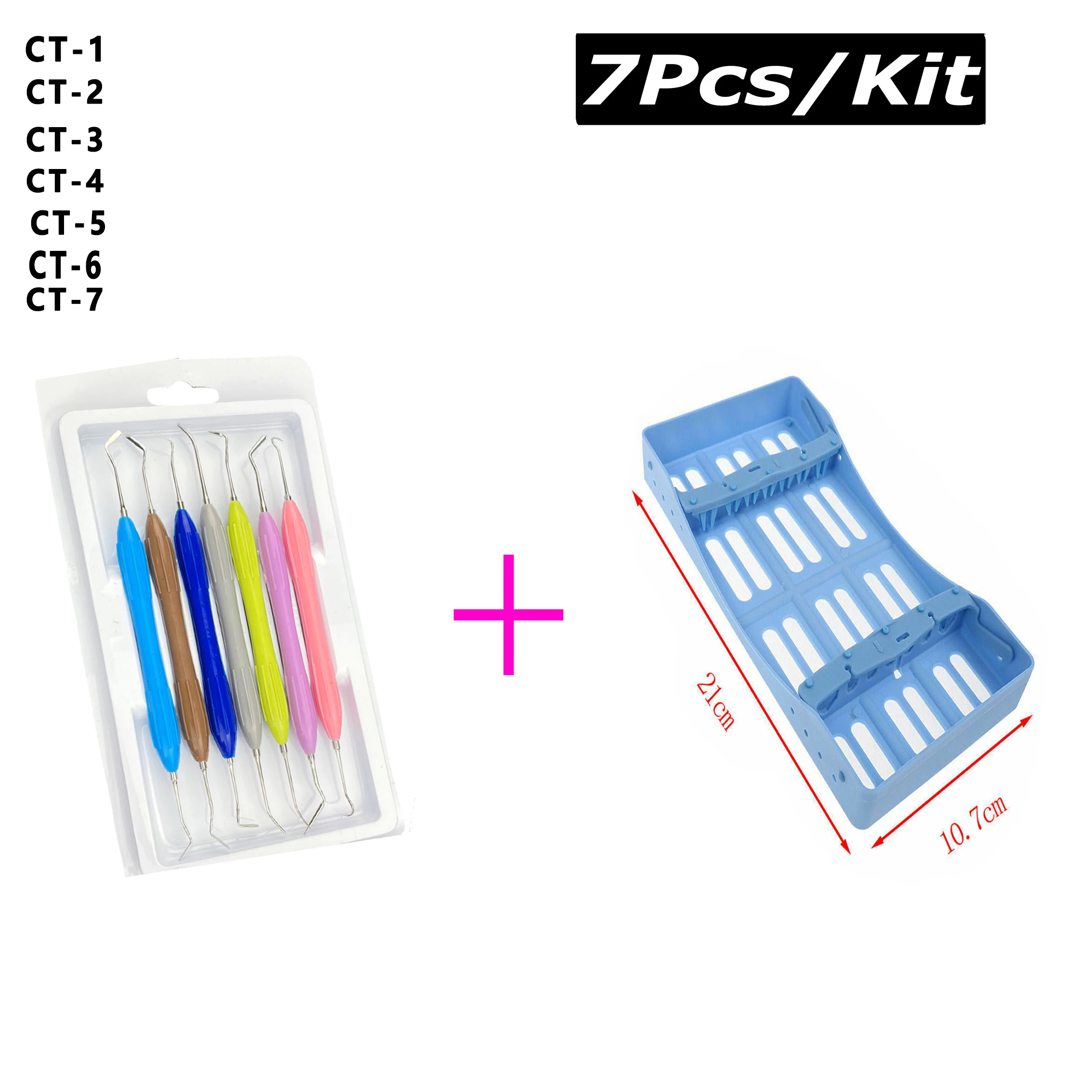 Dental Resin Filler Aesthetic Restoration Kit Knife Silicone Handle Composite Filling Dental Instrument Disinfection Box Tools