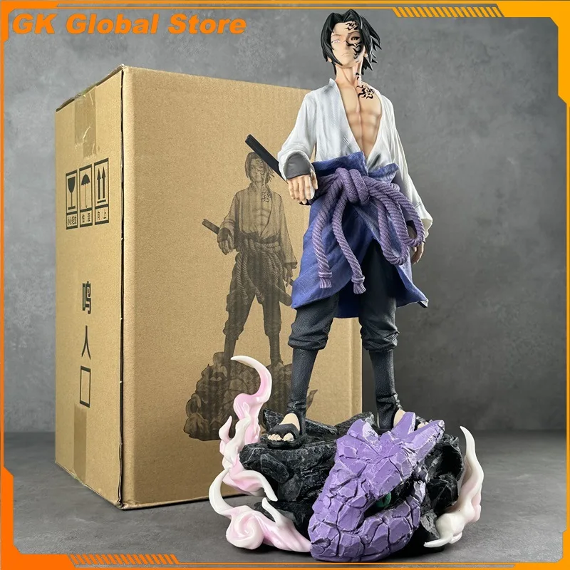 

42cm New Naruto Anime Figure Uchiha Sasuke Perimeter PVC Model Scene Statue Desktop Decoration Ornaments Kids Birthday Gift Toys