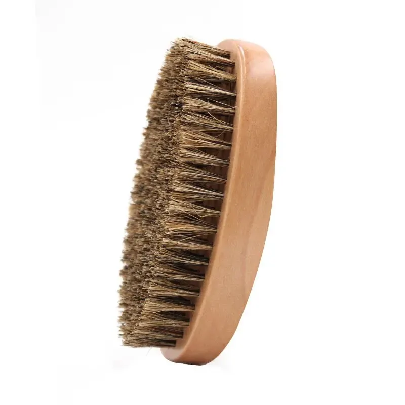 【Hot sales】Bristle Brush Solid Wood MEN\'S Beard Personality Styling Cleaning Tool Beard Comb Brush