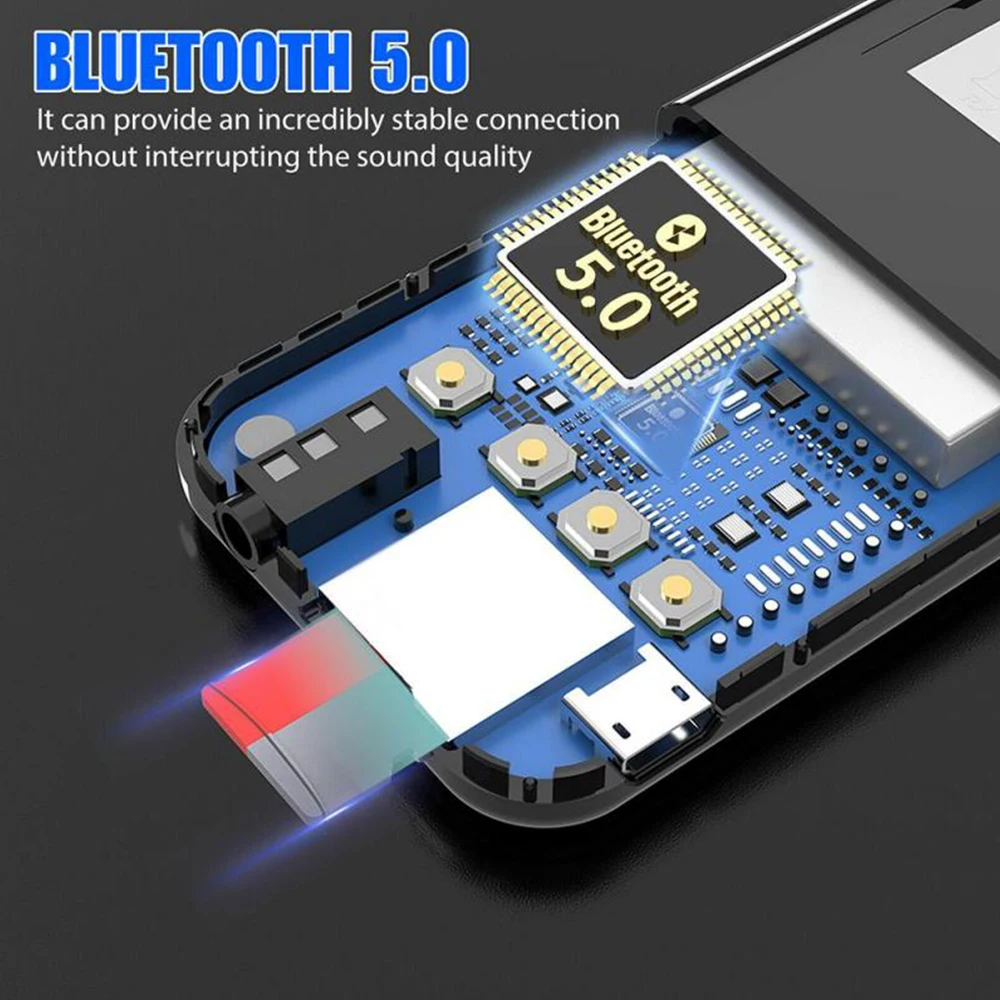 USB Bluetooth 5.0 Transmitter Receiver 3D Stereo Music TF Card RCA 3.5mm 3.5 Aux Jack for TV PC Car Wired Speakers Headphones