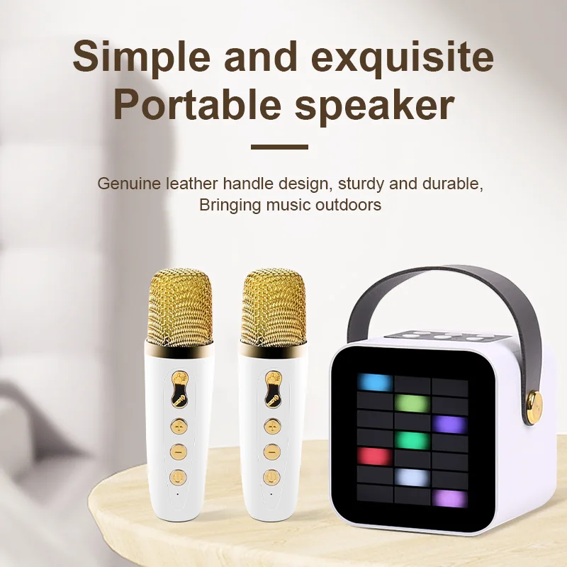 

RGB Singing Karaoke Microphone Bluetooth Speaker ZX01 Outdoor Portable Pickup Rhythm Light Mini Audio Microphone