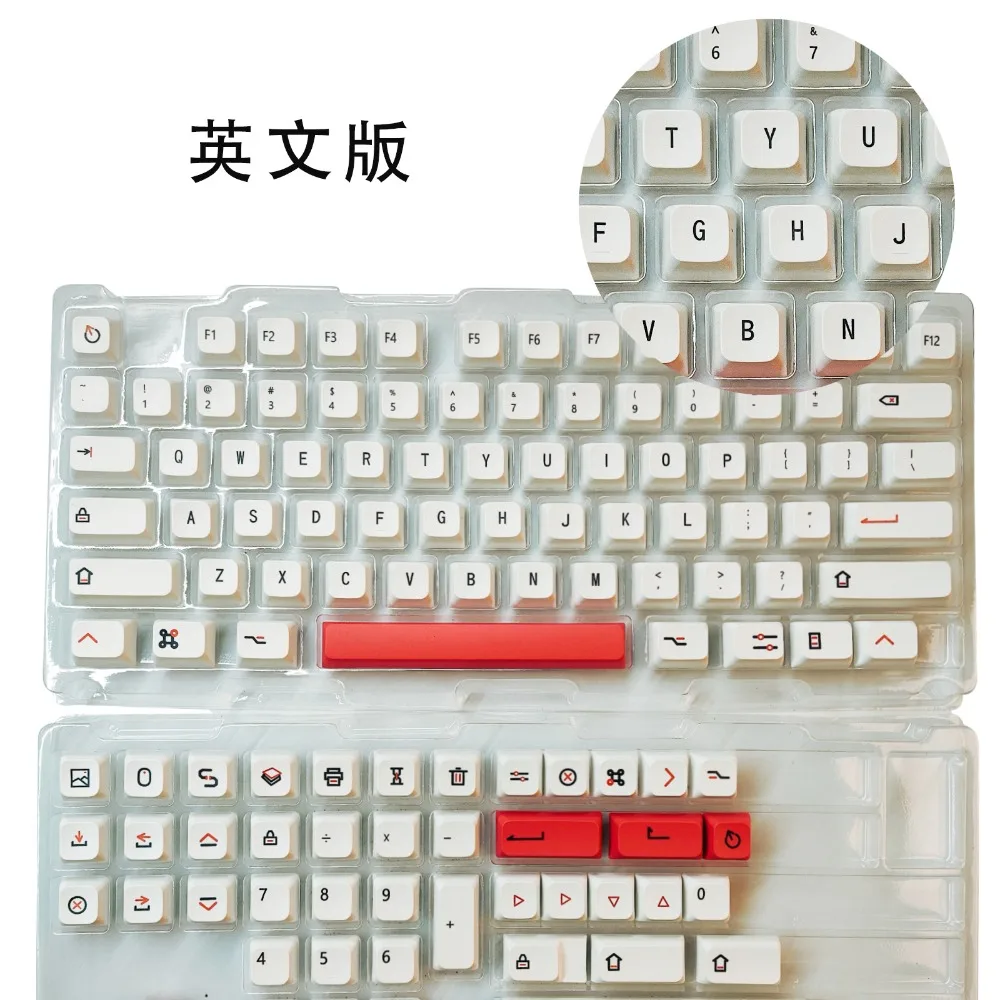 

Pink and Black Keycaps XDA Profile PBT for Cangjie Pinyin Russian Korean Thai Japanese Full Set with 126 Keys Front Carve Gift