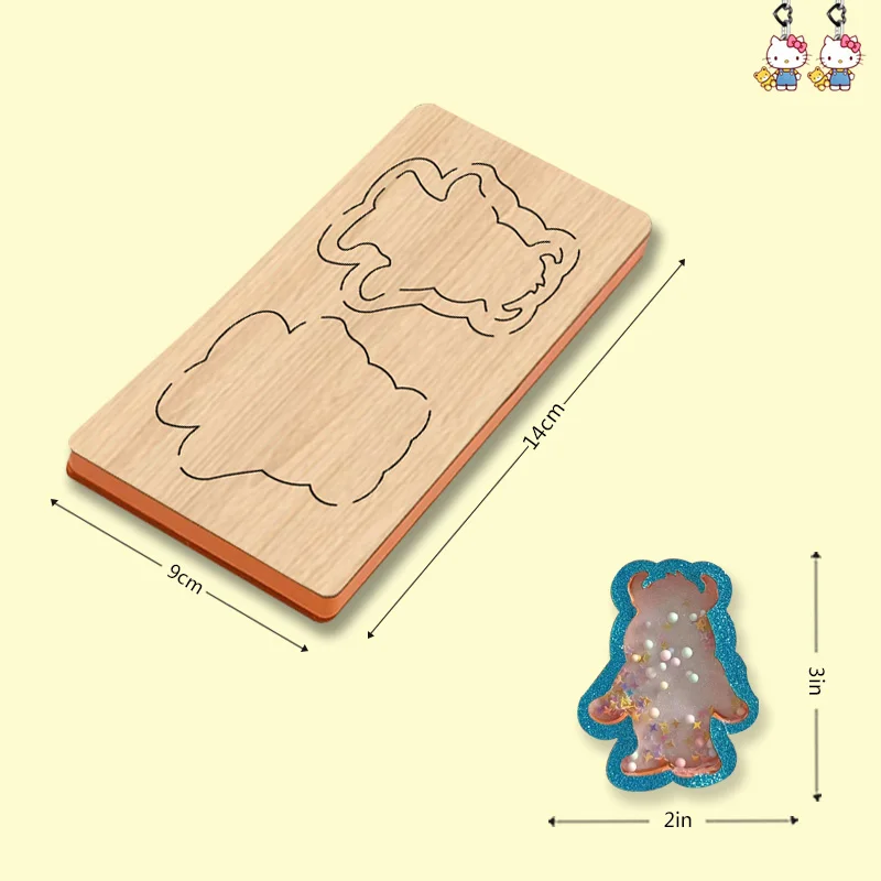 Z246 Cute Bear Shakers Wooden Cutting Die For Most  Machines