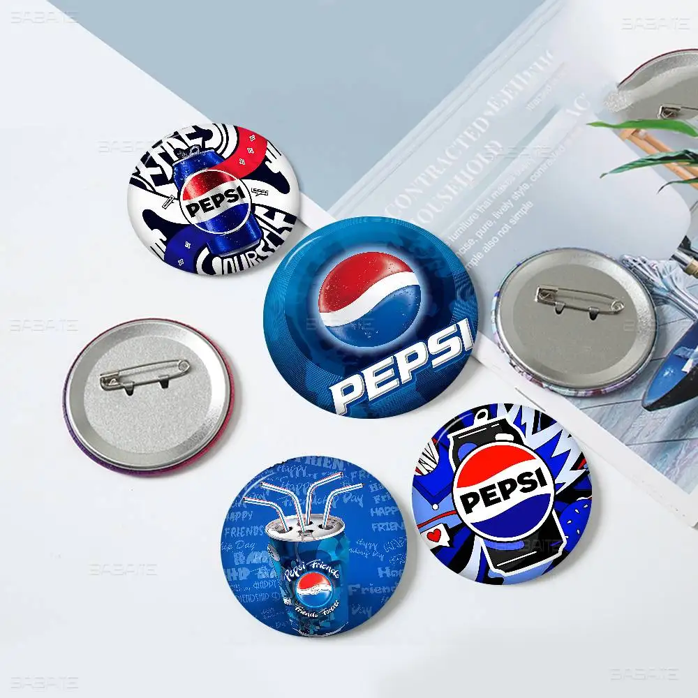 Soda Brand Art-Pepsis Vintage suave botón Pin redondo Metal insignia solapa Pin piezas regalo amigos chico joyería