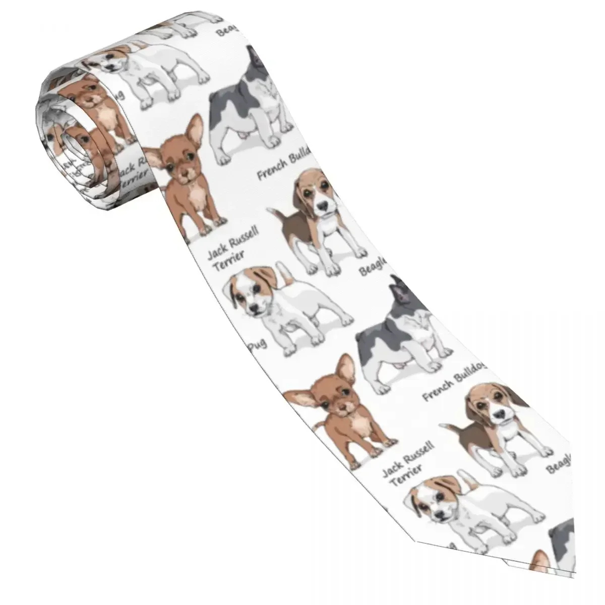 Classic Tie Men Neckties for Wedding Party Business Adult Neck  Cute Dogs French Bulldog Beagle Jack Russell Terrier Pug