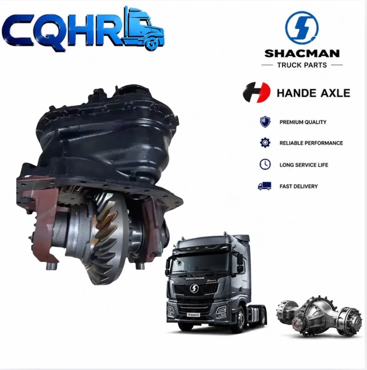 New Shacman Truck Parts I=5.92 Rear Axle Differential Assembly 81.35100.6428 Iron