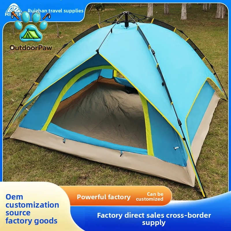 Cross-border outdoor camping tent automatic installation-free portable folding tent quick opening rain and sun protection campin