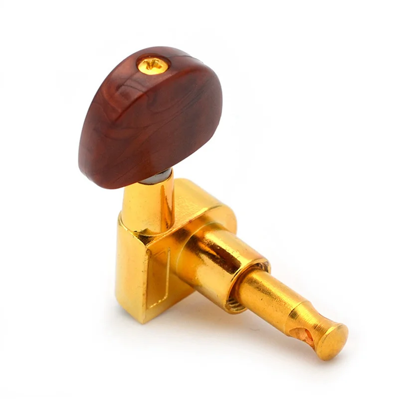 ABVL-12X Guitar Locked String Tuners Tuning Peg Key Machine Heads Semicircle Button (6L+6R)