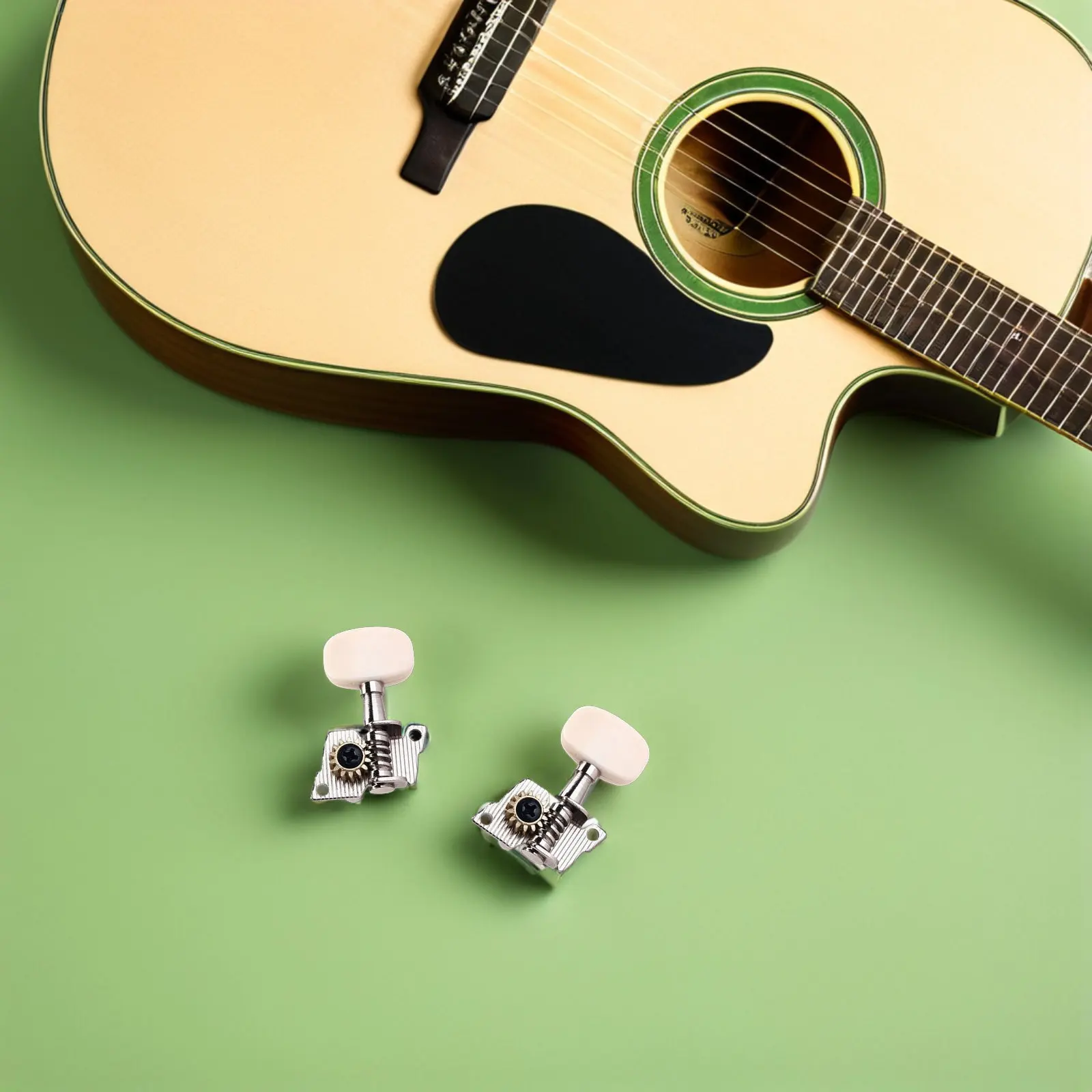 2Pair Ukulele Tuning Pegs Engraved Design Reliable for Ukulele 4 Strings Classical Guitar Guitar String Tuning Pegs
