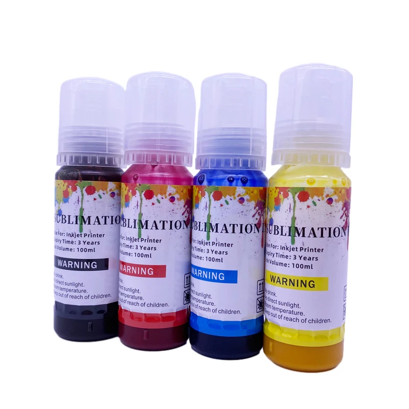 4 Colors Sublimation Ink Refill Kit Bottle For Printer 101 Epson EcoTank L4150 L4156 MEAF L4160 L6160 L6170 L6176 L6190 L14150