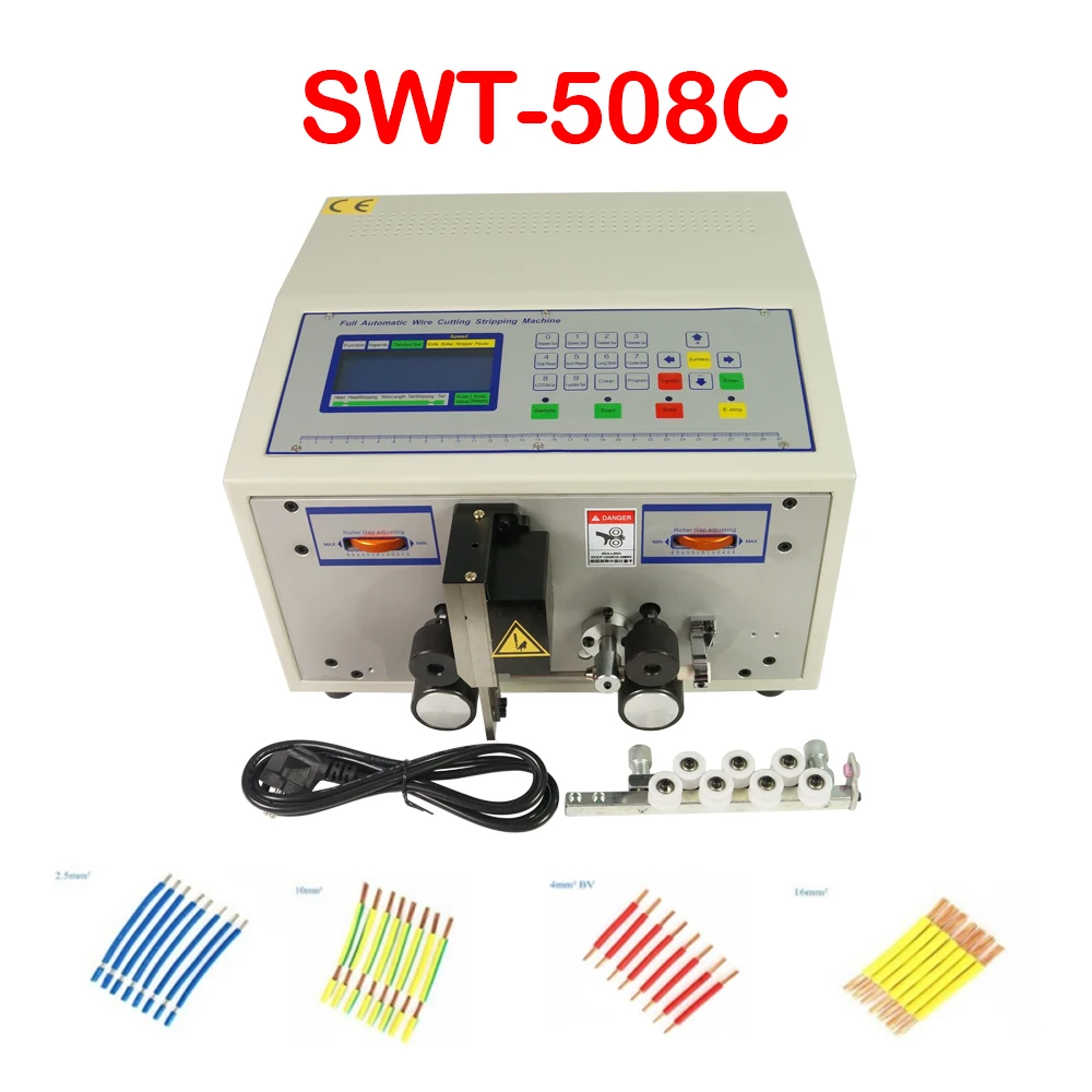 v  for Computer Strip Wire 0.1mm-2.5mm2 220V 1SWT508C Two-wheel Drives Wire Stripper Electric Peeling Stripping Cutting Machine