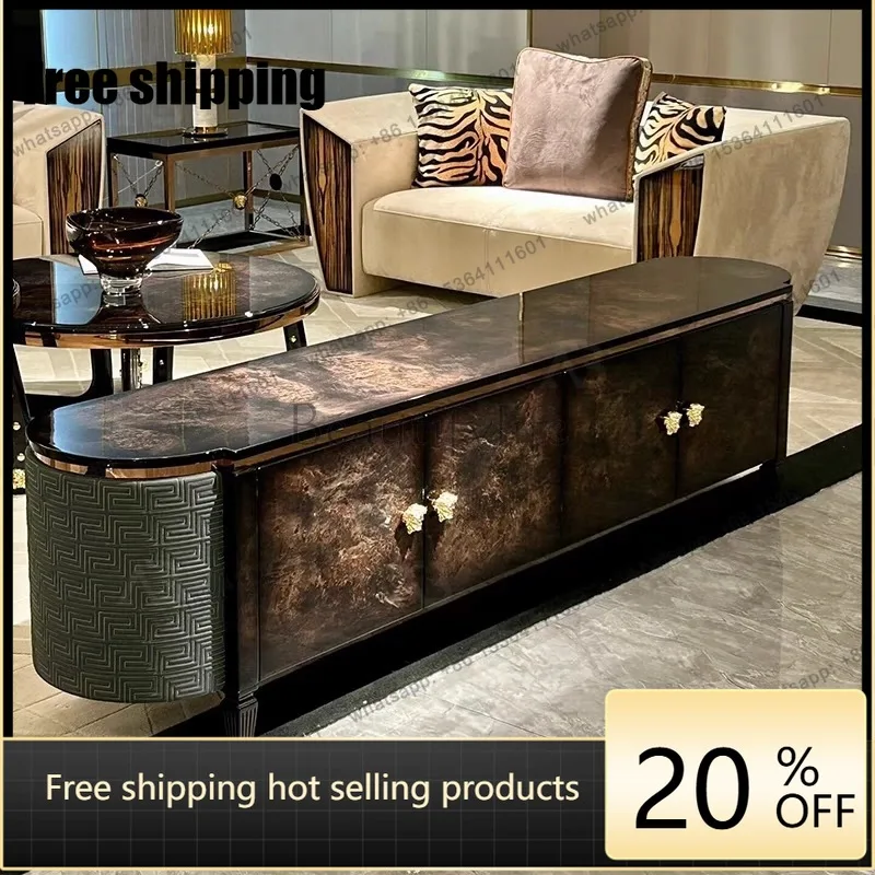 hot   Bright tree tumor TV cabinet Large apartment living room locker Fashion TV cabinet