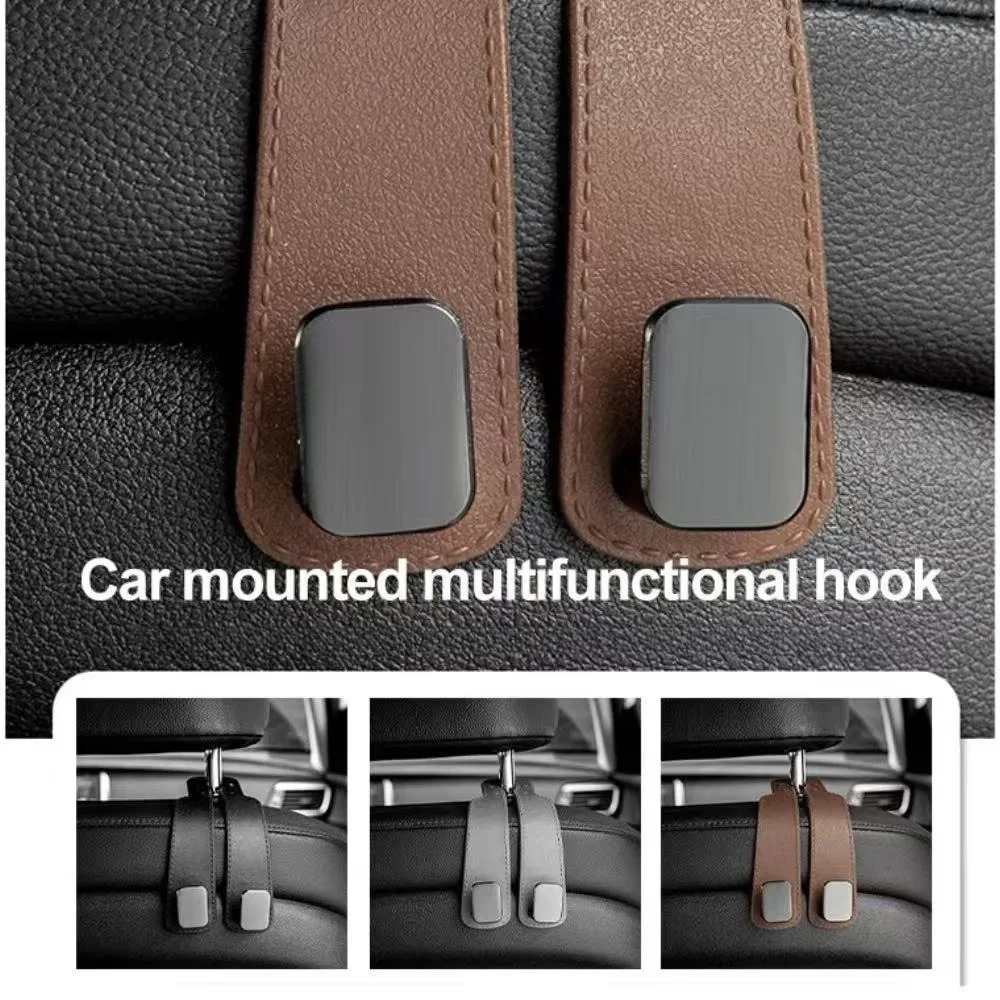 Multifunctional Car Seat Plastic Hook Mobile Phone Holder Car Back Seat Double Hook Car Universal Seat Back Storage