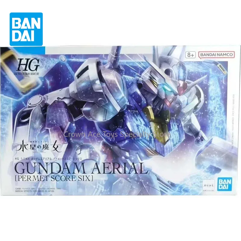 Bandai Gundam Model Kit Anime Figures HG 1/144 Gundam Aerial PerMet Score Six Collection Gunpla Action Manga Figures Trendy Toys