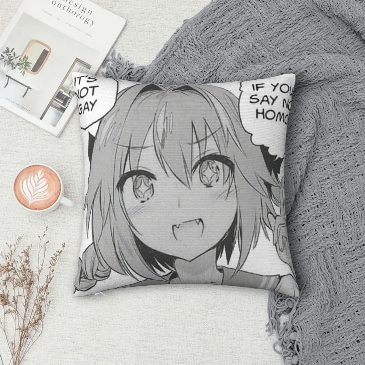

Fate Grand Order Astolfo Best Trap Square Pillowcase Pillow Cover Cushion Zip Decorative Comfort Throw Pillow for Home Car
